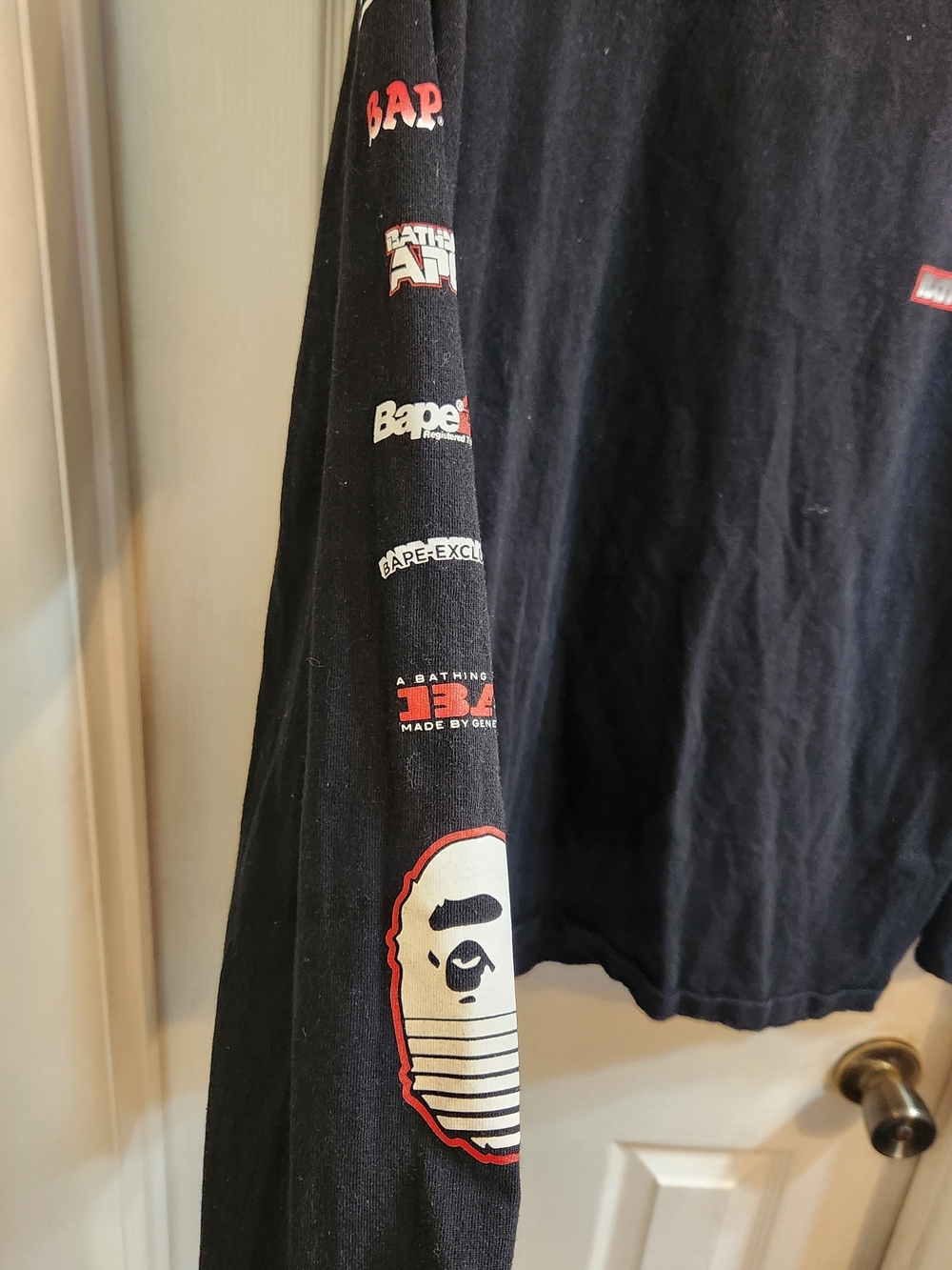 A Bathing Ape Black Long Sleeve Tee with Logo - Picture 4 of 5